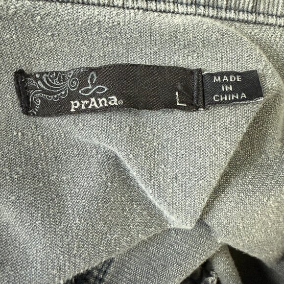 Prana Corduroy Jacket Womens Large Gray Trucker Stretch Casual Organic Cotton - Picture 5 of 10